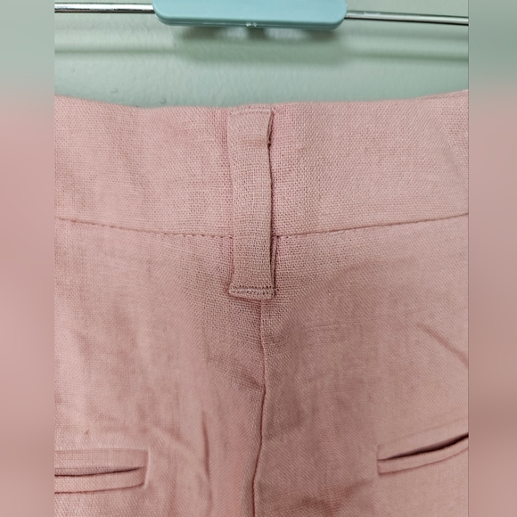 Violets & Roses Women's ESTILO Pleated Linen Blend Shorts Rose Tan Size 8/29 - Picture 3 of 8